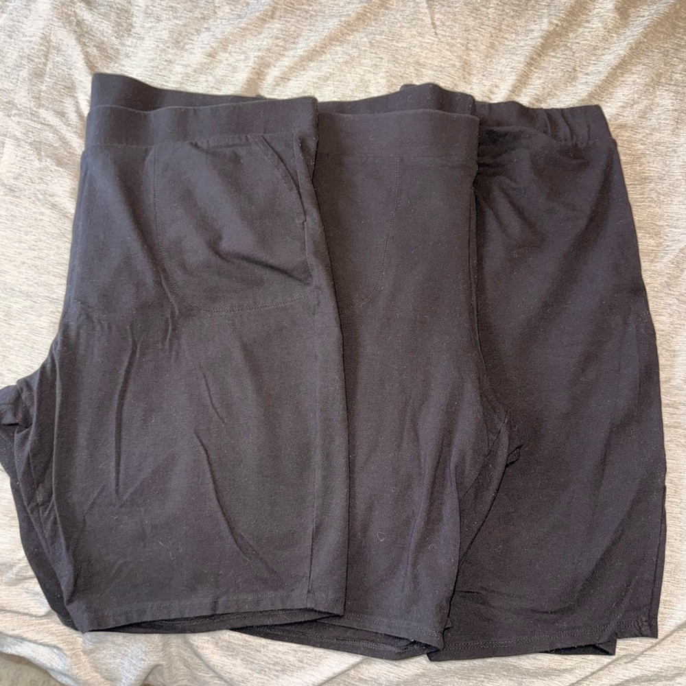 Torrid size 4 bike shorts - set of 3 with pockets - 11” inseam